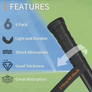 6pcs Tennis Racket Grip Tape  Anti Slip & Absorbent