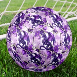 Purple Dragon Soccer Ball – Size 5 Machine-Stitched Football