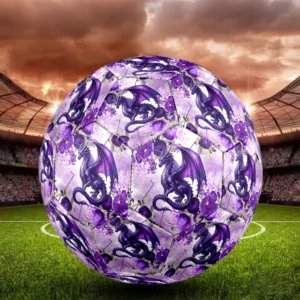Purple Dragon Soccer Ball – Size 5 Machine-Stitched Football