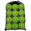 Floating Pickleballs – 40-Hole Outdoor Training Balls with Storage Net, 12-Piece Set