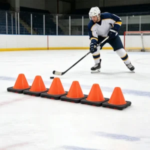 S8c6c508b5c154cff8714472e3111f249E.webp 4pcs Marking Training Road Cone Roller Hockey Weighted Pylons Skating Obstacle Roller Football Soccer Training Soft Tower